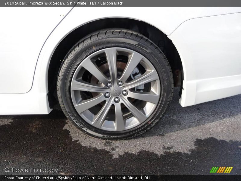Satin White Pearl / Carbon Black 2010 Subaru Impreza WRX Sedan