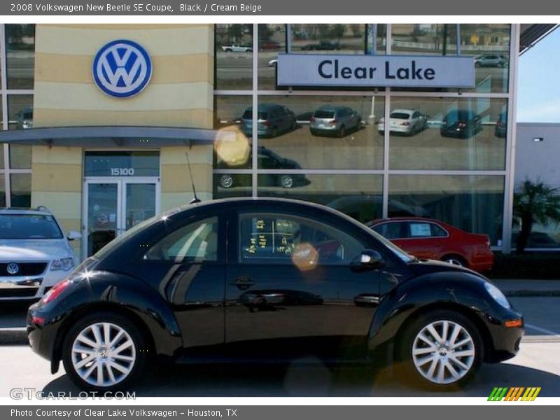 Black / Cream Beige 2008 Volkswagen New Beetle SE Coupe