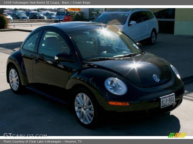 Black / Cream Beige 2008 Volkswagen New Beetle SE Coupe