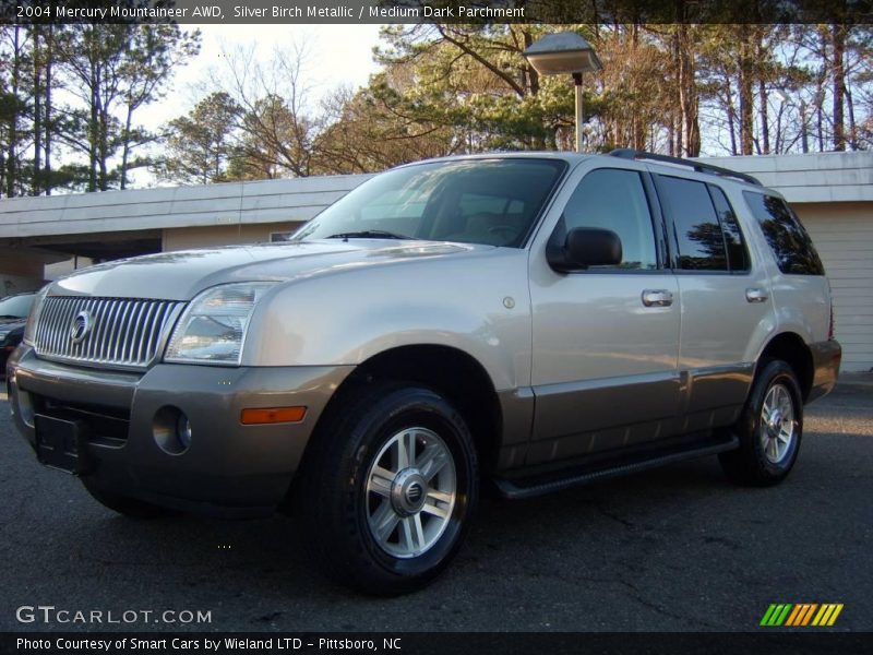 Silver Birch Metallic / Medium Dark Parchment 2004 Mercury Mountaineer AWD