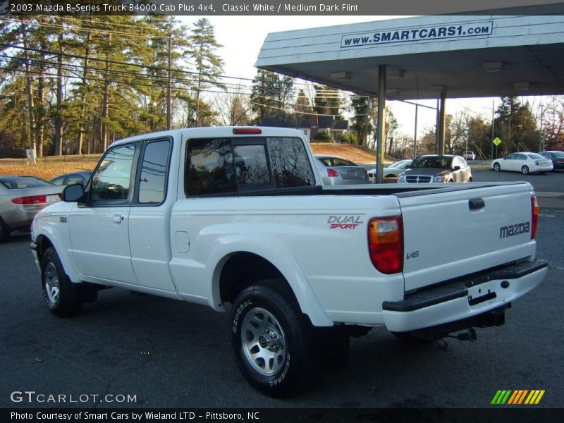 Classic White / Medium Dark Flint 2003 Mazda B-Series Truck B4000 Cab Plus 4x4