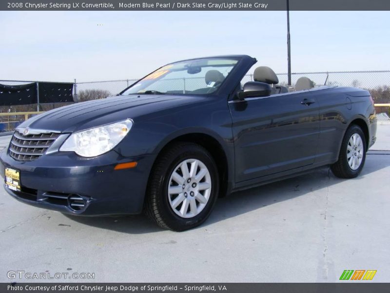 Modern Blue Pearl / Dark Slate Gray/Light Slate Gray 2008 Chrysler Sebring LX Convertible