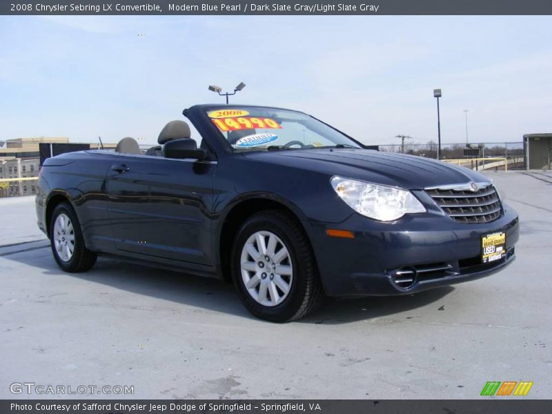 Modern Blue Pearl / Dark Slate Gray/Light Slate Gray 2008 Chrysler Sebring LX Convertible