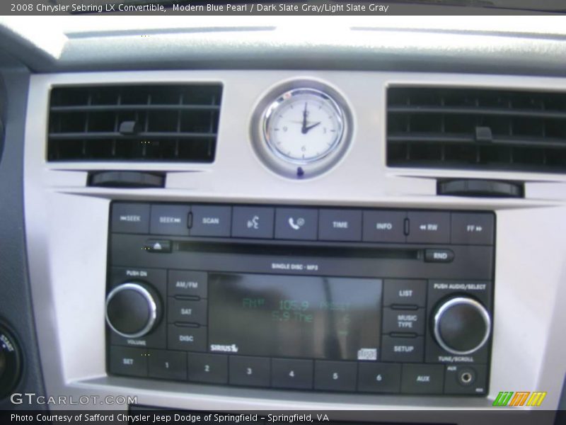 Modern Blue Pearl / Dark Slate Gray/Light Slate Gray 2008 Chrysler Sebring LX Convertible