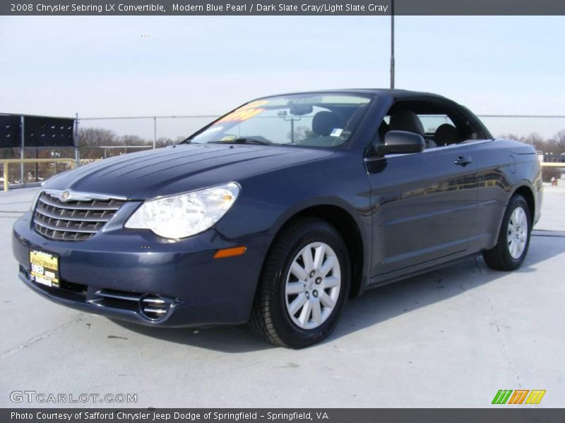 Modern Blue Pearl / Dark Slate Gray/Light Slate Gray 2008 Chrysler Sebring LX Convertible