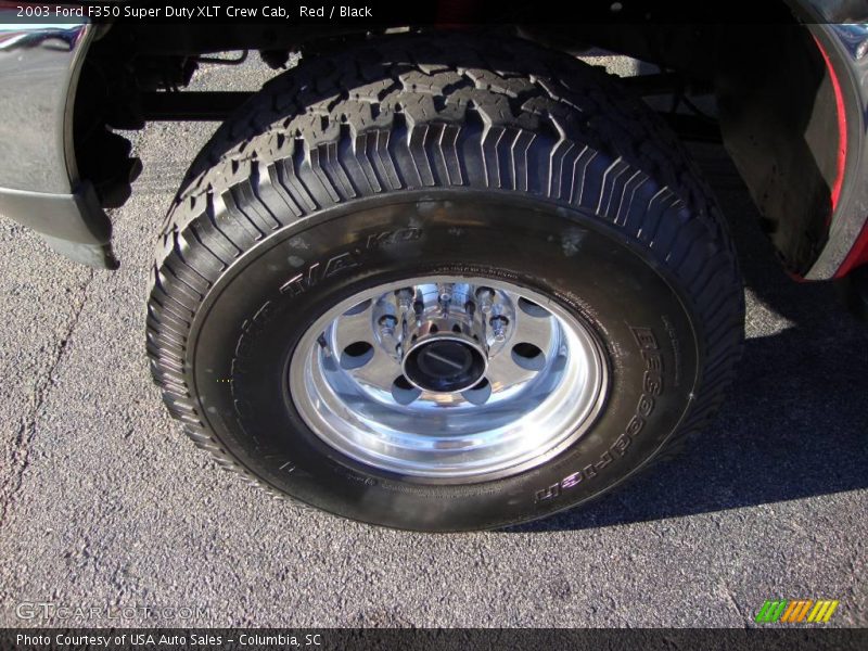 Red / Black 2003 Ford F350 Super Duty XLT Crew Cab