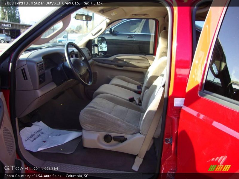 Red / Black 2003 Ford F350 Super Duty XLT Crew Cab