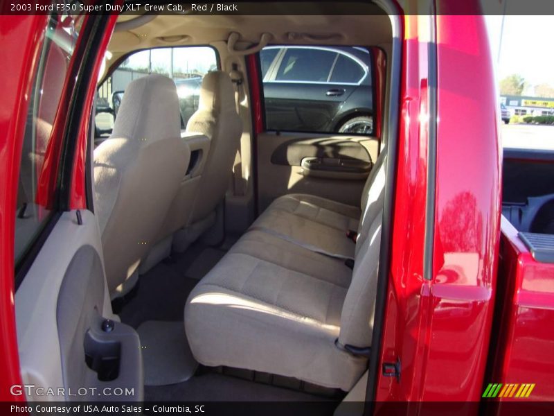 Red / Black 2003 Ford F350 Super Duty XLT Crew Cab
