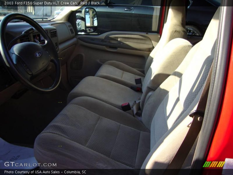 Red / Black 2003 Ford F350 Super Duty XLT Crew Cab