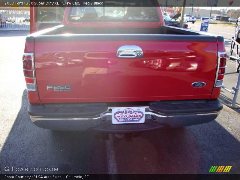 Red / Black 2003 Ford F350 Super Duty XLT Crew Cab