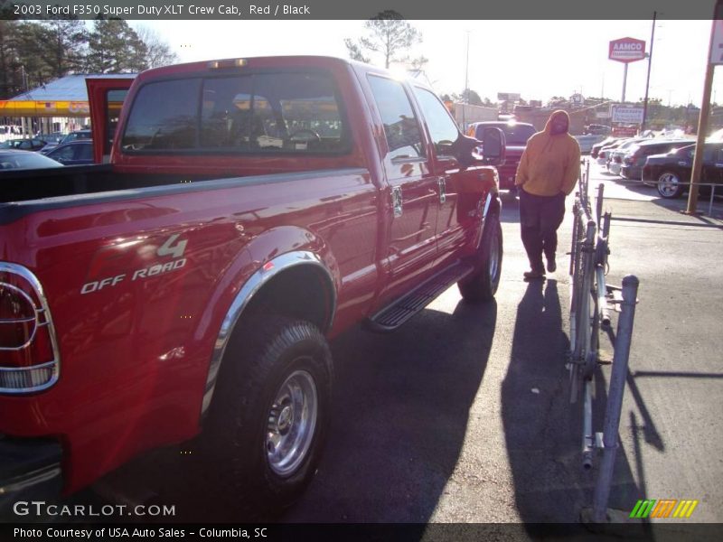 Red / Black 2003 Ford F350 Super Duty XLT Crew Cab