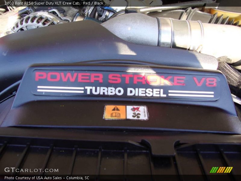 Red / Black 2003 Ford F350 Super Duty XLT Crew Cab
