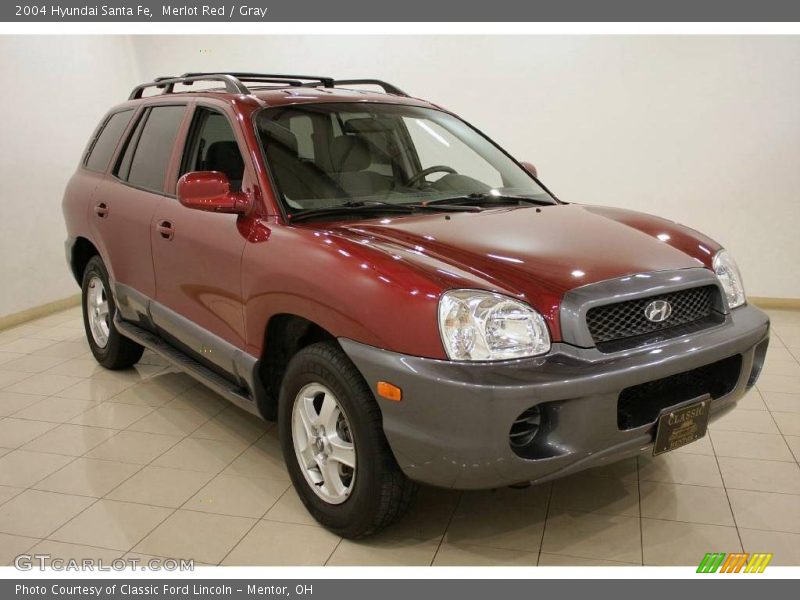 Merlot Red / Gray 2004 Hyundai Santa Fe