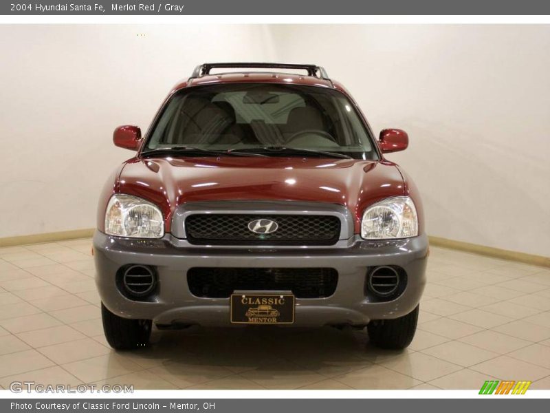 Merlot Red / Gray 2004 Hyundai Santa Fe