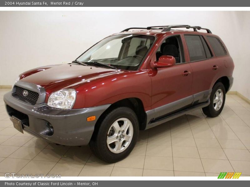 Merlot Red / Gray 2004 Hyundai Santa Fe