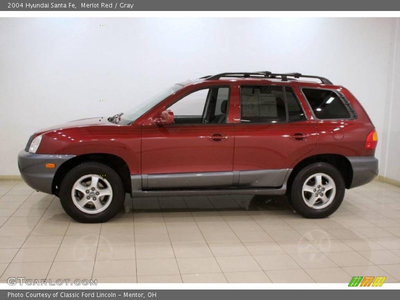 Merlot Red / Gray 2004 Hyundai Santa Fe