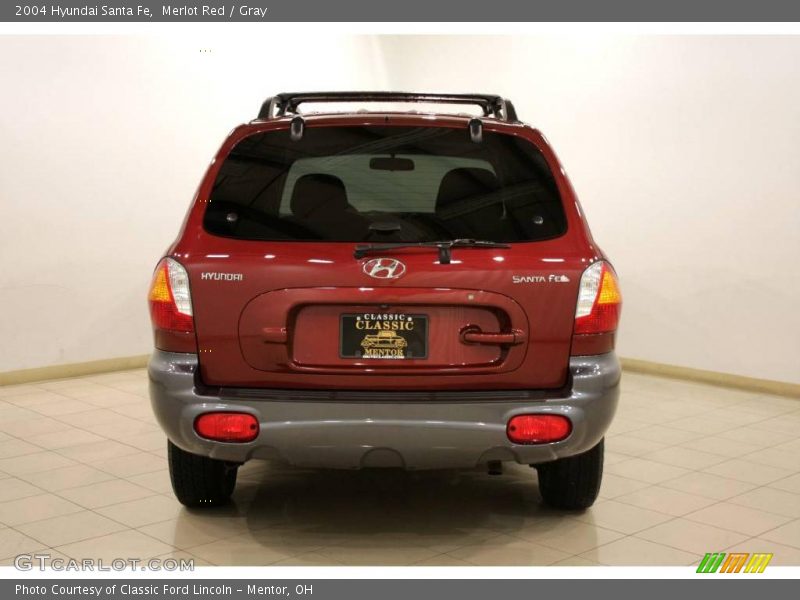 Merlot Red / Gray 2004 Hyundai Santa Fe