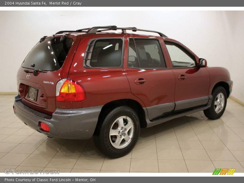 Merlot Red / Gray 2004 Hyundai Santa Fe