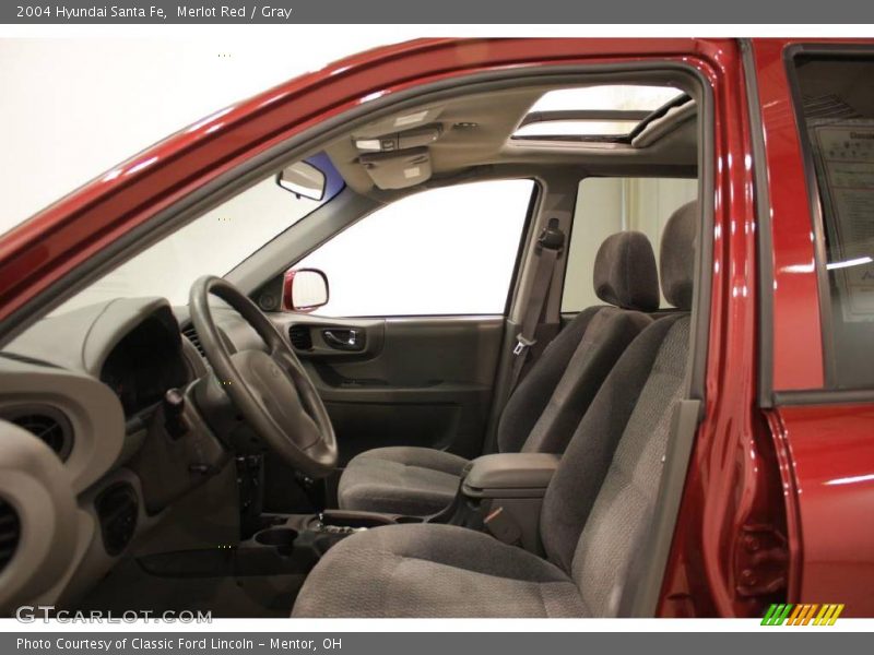 Merlot Red / Gray 2004 Hyundai Santa Fe