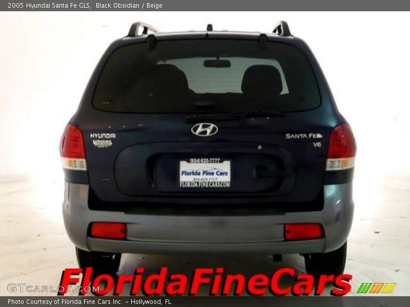 Black Obsidian / Beige 2005 Hyundai Santa Fe GLS