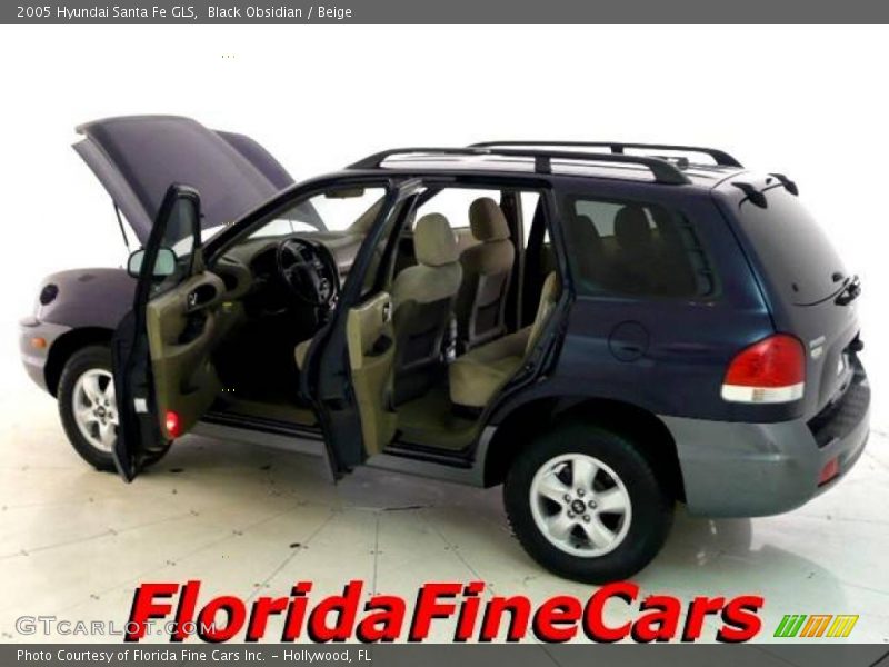Black Obsidian / Beige 2005 Hyundai Santa Fe GLS