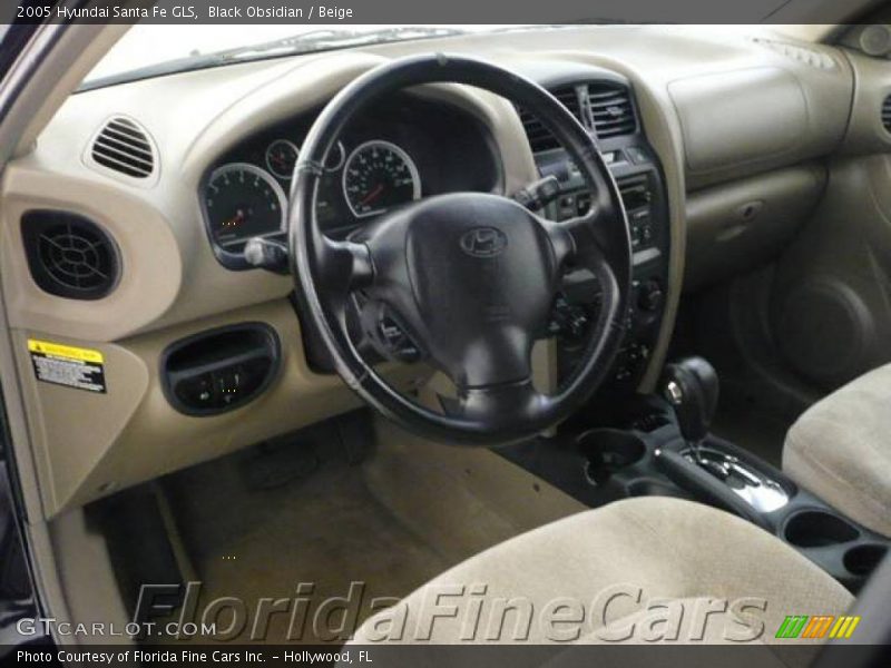 Black Obsidian / Beige 2005 Hyundai Santa Fe GLS