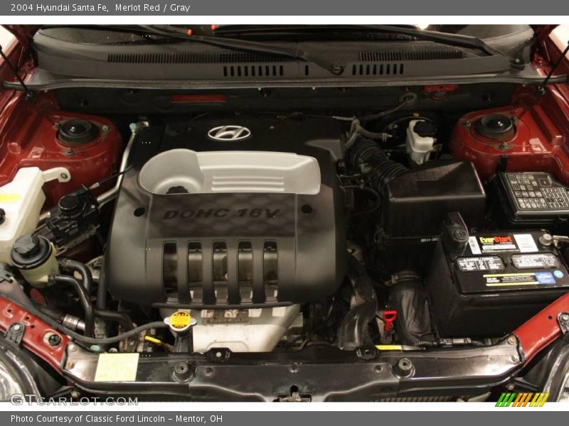 Merlot Red / Gray 2004 Hyundai Santa Fe