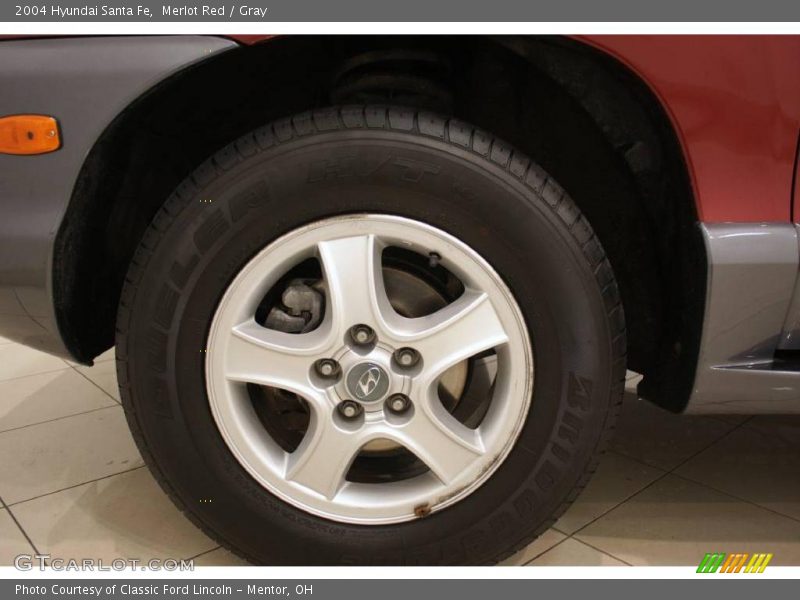 Merlot Red / Gray 2004 Hyundai Santa Fe