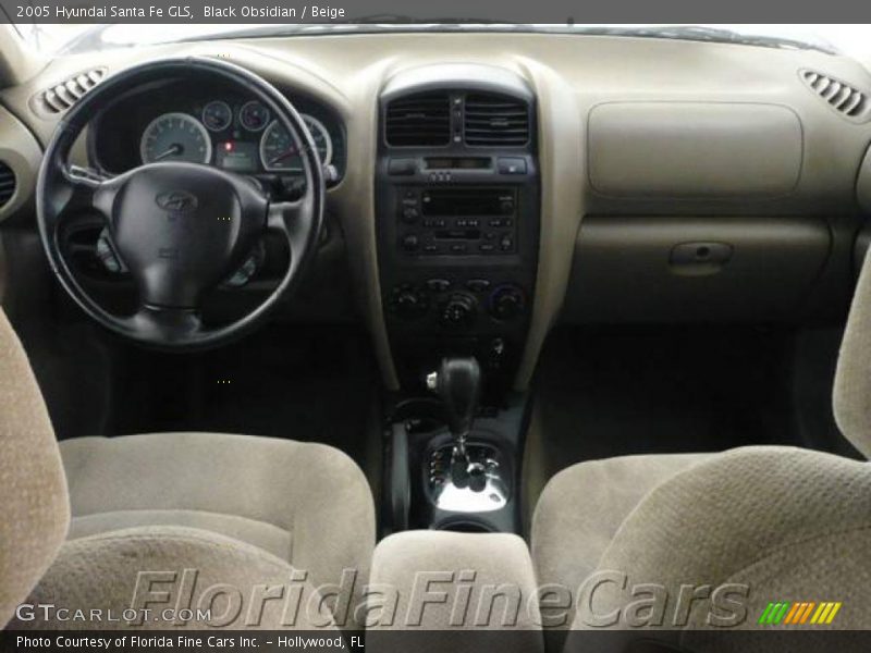 Black Obsidian / Beige 2005 Hyundai Santa Fe GLS