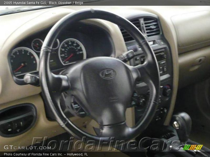 Black Obsidian / Beige 2005 Hyundai Santa Fe GLS