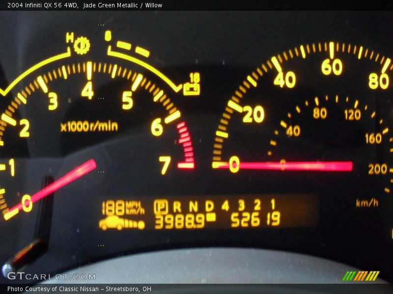 Jade Green Metallic / Willow 2004 Infiniti QX 56 4WD