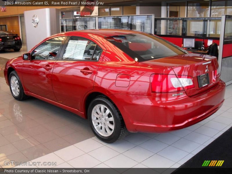 Rave Red Pearl / Medium Gray 2009 Mitsubishi Galant ES