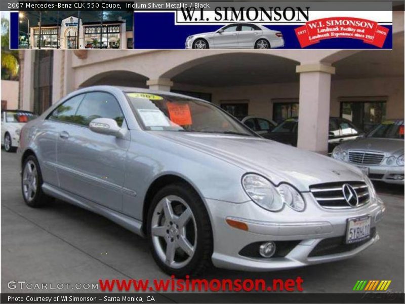 Iridium Silver Metallic / Black 2007 Mercedes-Benz CLK 550 Coupe