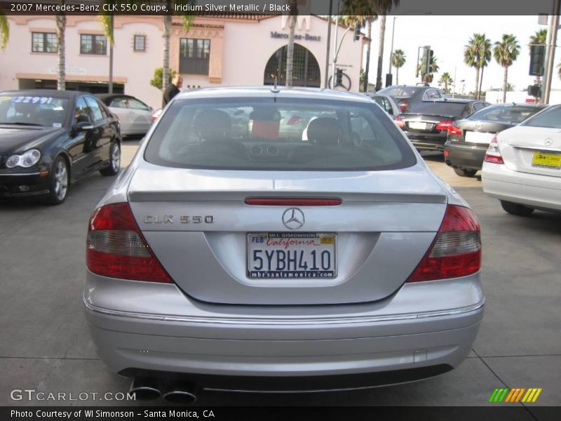 Iridium Silver Metallic / Black 2007 Mercedes-Benz CLK 550 Coupe