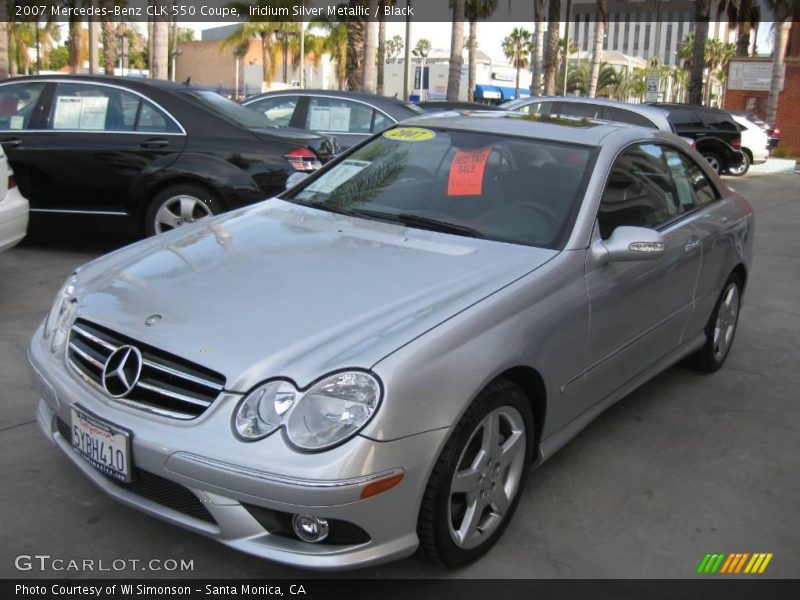 Iridium Silver Metallic / Black 2007 Mercedes-Benz CLK 550 Coupe