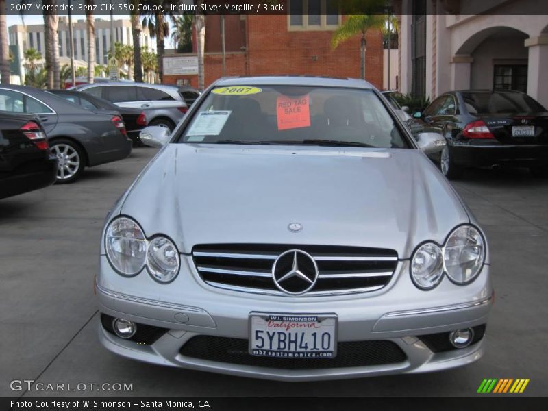 Iridium Silver Metallic / Black 2007 Mercedes-Benz CLK 550 Coupe