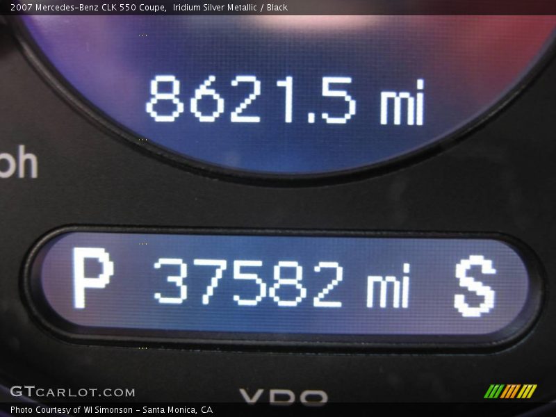 Iridium Silver Metallic / Black 2007 Mercedes-Benz CLK 550 Coupe