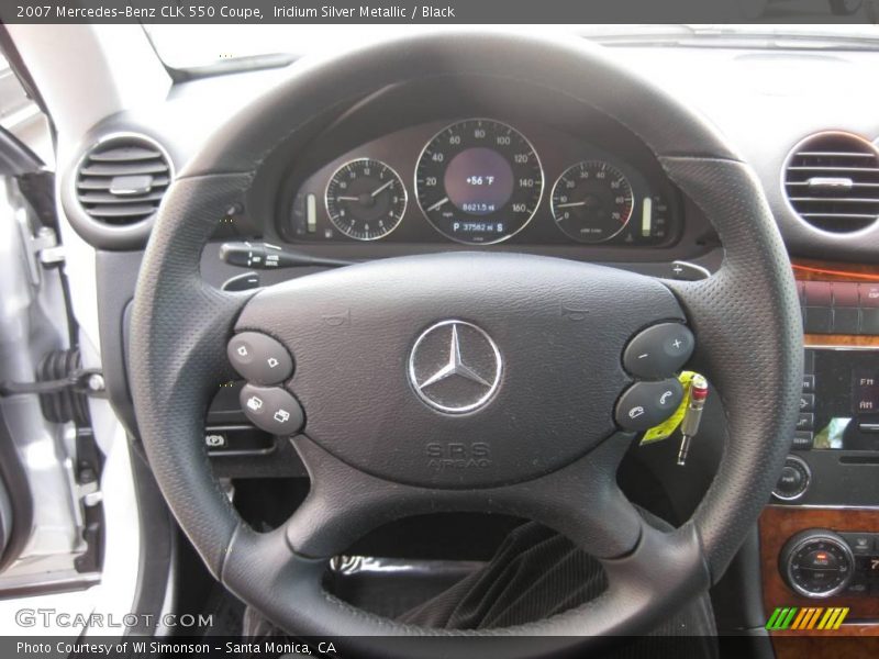 Iridium Silver Metallic / Black 2007 Mercedes-Benz CLK 550 Coupe