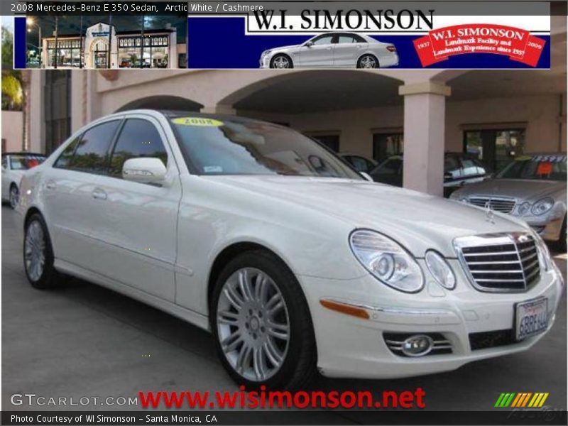 Arctic White / Cashmere 2008 Mercedes-Benz E 350 Sedan