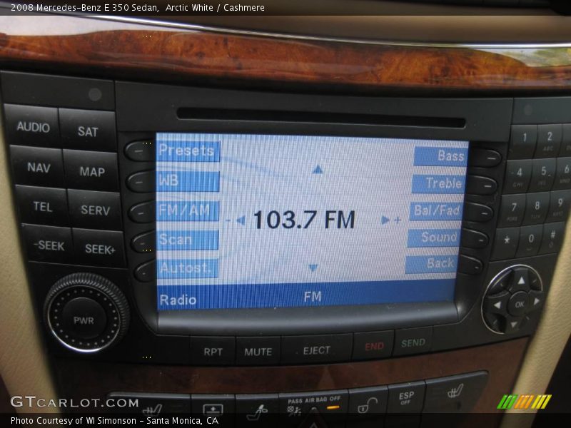 Arctic White / Cashmere 2008 Mercedes-Benz E 350 Sedan