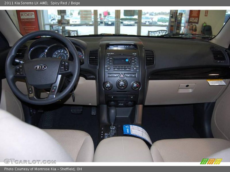 Spicy Red / Beige 2011 Kia Sorento LX AWD