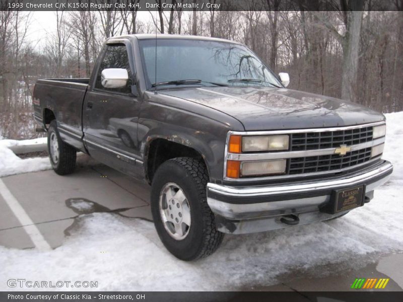 Dark Gray Metallic / Gray 1993 Chevrolet C/K K1500 Regular Cab 4x4
