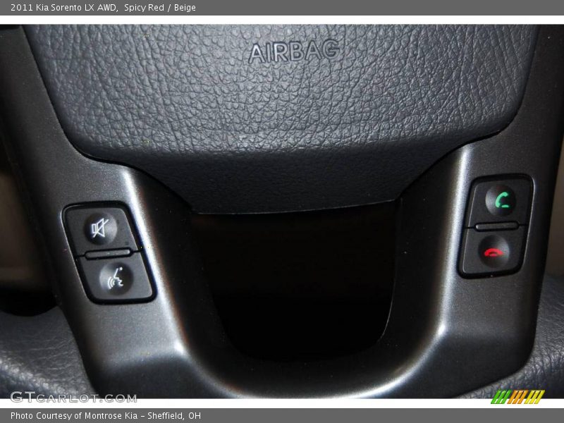 Spicy Red / Beige 2011 Kia Sorento LX AWD