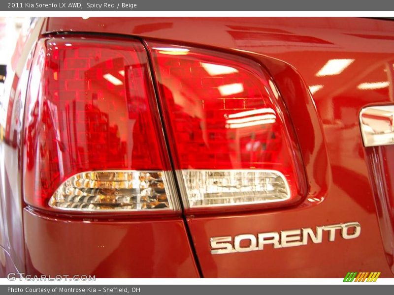 Spicy Red / Beige 2011 Kia Sorento LX AWD