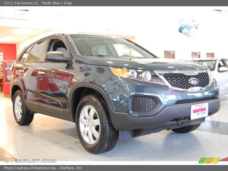 Pacific Blue / Gray 2011 Kia Sorento LX