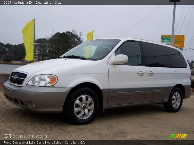 Clear White / Gray 2005 Kia Sedona EX