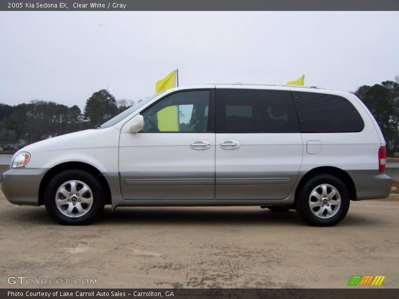 Clear White / Gray 2005 Kia Sedona EX
