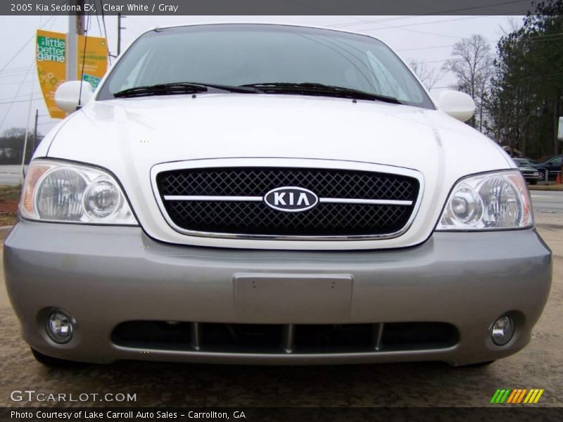 Clear White / Gray 2005 Kia Sedona EX