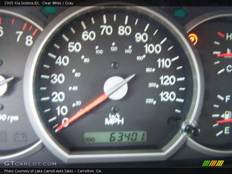 Clear White / Gray 2005 Kia Sedona EX