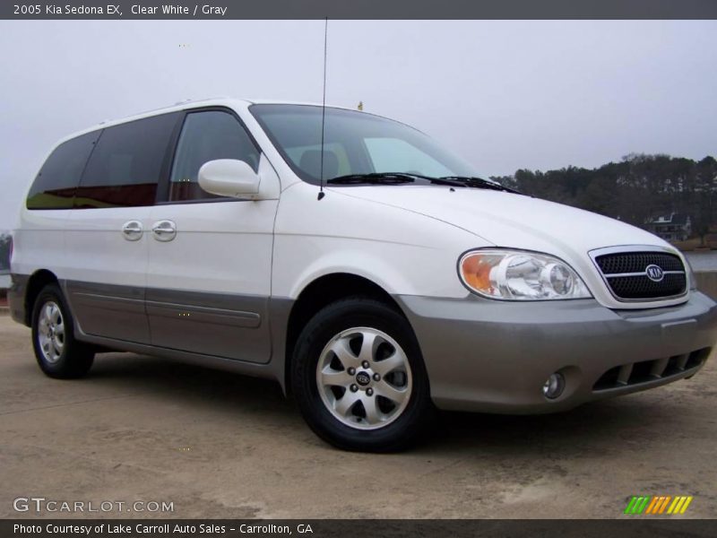 Clear White / Gray 2005 Kia Sedona EX